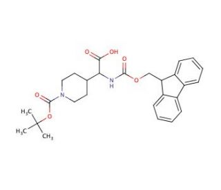 Fmoc-1(1-Boc-piperidin-4-yl)-DL-glycine (CAS 204058-24-2) - chemical structure image