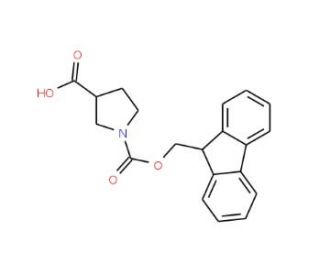 Fmoc-1-pyrrolidine-3-carboxylic acid (CAS 885951-89-3) - chemical structure image