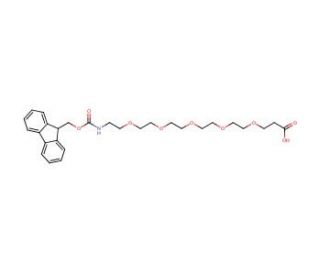 Fmoc-18-amino-4,7,10,13,16-pentaoxaoctadecanoic acid (CAS 882847-32-7) - chemical structure image