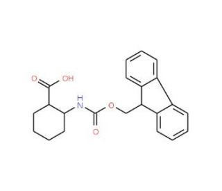 Fmoc-(1R,2R)-2-aminocyclohexane carboxylic acid (CAS 389057-34-5) - chemical structure image