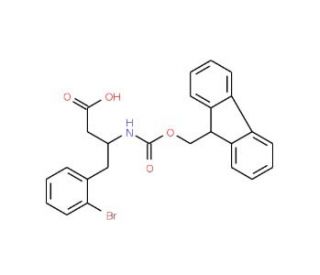 Fmoc-2-bromo-D-beta-homophenylalanine (CAS 788149-96-2) - chemical structure image