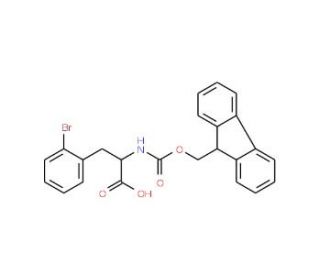 Fmoc-2-bromo-D-phenylalanine (CAS 220497-79-0) - chemical structure image