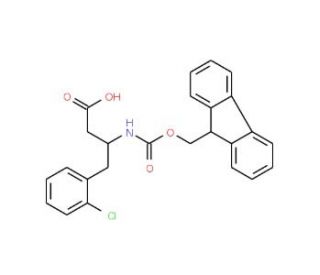 Fmoc-2-chloro-D-beta-homophenylalanine (CAS 268734-29-8) - chemical structure image