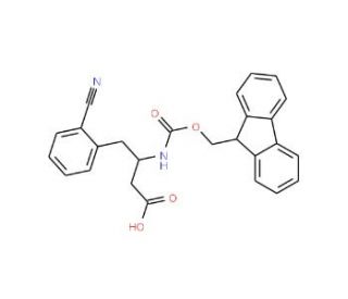 Fmoc-2-cyano-D-beta-homophenylalanine (CAS 269726-81-0) - chemical structure image
