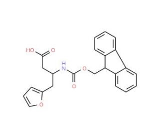 Fmoc-(2-furyl)-D-beta-homoalanine (CAS 270596-34-4) - chemical structure image