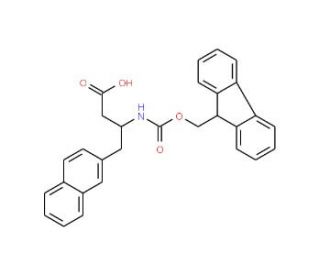 Fmoc-(2-naphthyl)-D-beta-homoalanine (CAS 269398-91-6) - chemical structure image