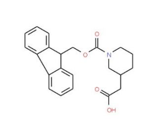 Fmoc-2-(piperidine-3-yl)acetic acid (CAS 885951-96-2) - chemical structure image