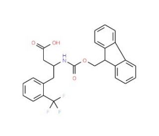 Fmoc-2-trifluoromethyl-D-beta-homophenylalanine (CAS 269726-72-9) - chemical structure image