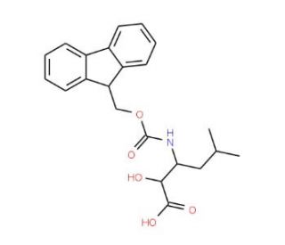 Fmoc-(2R,3R)-3-amino-2-hydroxy-5-methylhexanoicacid - chemical structure image
