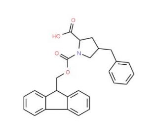 Fmoc-(2S,4R)-4-benzyl-pyrrolidine-2-carboxylicacid - chemical structure image