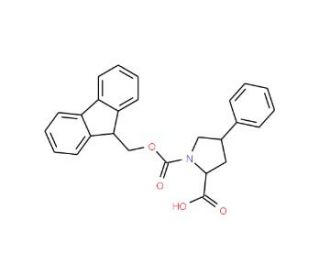 Fmoc-(2S,4S)-4-phenylpyrrolidine-2-carboxylic acid (CAS 269078-71-9) - chemical structure image