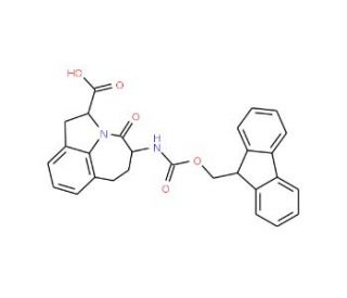Fmoc-(2S,5S)-5-amino-1,2,4,5,6,7-hexahydroazepino[3,2,1-Hi]indole-4-one-2-carboxylic acid (CAS 204326-24-9) - chemical struct