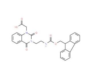 Fmoc-3-(2-aminoethyl)-1-carboxymethylquinazoline-2,4-dione (CAS 204322-92-9) - chemical structure image