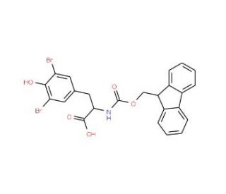 Fmoc-3,5-dibromo-L-tyrosine (CAS 201484-26-6) - chemical structure image