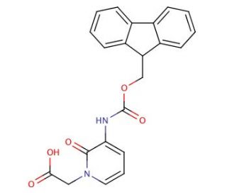 Fmoc-3-amino-1-carboxymethyl-pyridin-2-one (CAS 204322-11-2) - chemical structure image