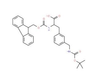 Fmoc-3-(Boc-aminomethyl)phenylalanine (CAS 266999-24-0) - chemical structure image