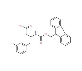 Fmoc-3-fluoro-L-beta-homophenylalanine (CAS 270596-52-6) - chemical structure image
