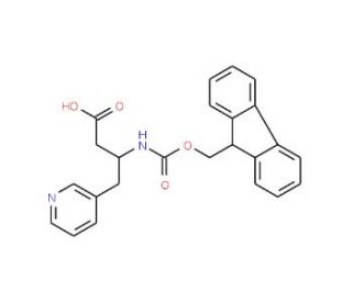 Fmoc-(3-pyridyl)-D-beta-homoalanine (CAS 269396-66-9) - chemical structure image