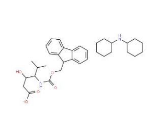 Fmoc-(3S,4S)-4-amino-3-hydroxy-5-methylhexanoic acid dicyclohexylammonium salt (CAS 204316-10-9) - chemical structure image