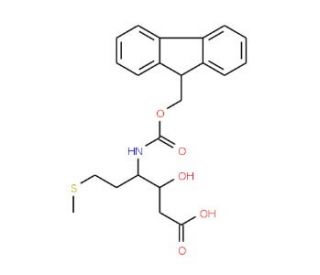 Fmoc-(3S,4S)-4-amino-3-hydroxy-6-methylthio-hexanoic acid (CAS 268542-18-3) - chemical structure image