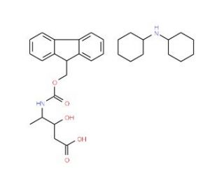 Fmoc-(3S,4S)-4-amino-3-hydroxy-pentanoic acid dicyclohexylammonium salt (CAS 204316-31-4) - chemical structure image