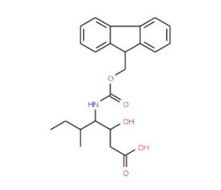 Fmoc-(3S,4S,5S)-4-amino-3-hydroxy-5-methylheptanoic acid (CAS 215190-17-3) - chemical structure image
