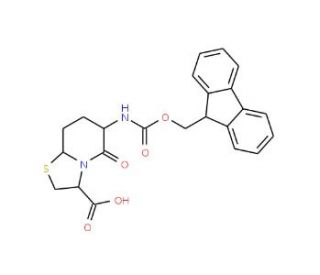 Fmoc-(3S,6S,9R)-2-oxo-3-amino-7-thia-1-azabicyclo[4.3.0]nonane-9-carboxylic acid (CAS 204326-07-8) - chemical structure image