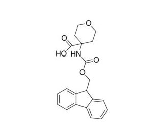 Fmoc-4-amino-tetrahydropyran-4-carboxylic acid (CAS 285996-72-7) - chemical structure image