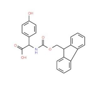 Fmoc-4-hydroxy-D-phenylglycine (CAS 178119-93-2) - chemical structure image