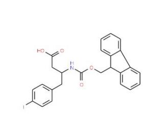 Fmoc-4-iodo-D-beta-homophenylalanine (CAS 269396-73-8) - chemical structure image