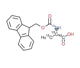 Fmoc-Ala-OH (U-13C3, U-15N) (CAS 35661-39-3) - chemical structure image