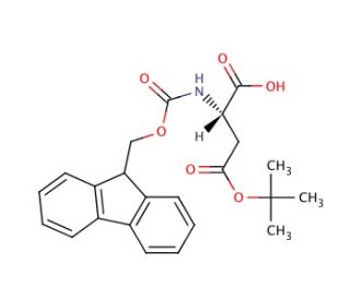 Fmoc-Asp(OtBu)-OH (CAS 71989-14-5) - chemical structure image