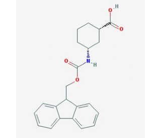 Fmoc-cis-1,3-aminocyclohexane carboxylic acid (CAS 312965-05-2) - chemical structure image