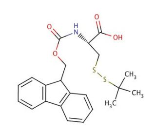 Fmoc-Cys(StBu)-OH (CAS 73724-43-3) - chemical structure image