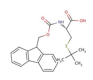 Fmoc-Cys(tBu)-OH (CAS 67436-13-9) - chemical structure image
