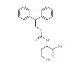 Fmoc-D-Dab-OH (CAS 201484-12-0) - chemical structure image