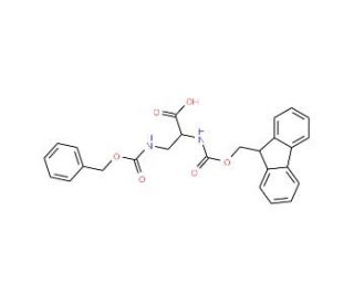 Fmoc-D-Dap(Z)-OH (CAS 387824-80-8) - chemical structure image