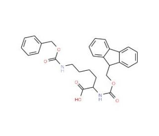 Fmoc-D-Lys(Z)-OH (CAS 110990-07-3) - chemical structure image