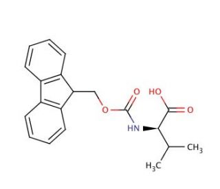 Fmoc-D-Val-OH (CAS 84624-17-9) - chemical structure image