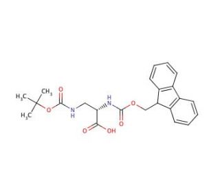 Fmoc-Dap(Boc)-OH (CAS 162558-25-0) - chemical structure image