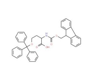 Fmoc-DL-2-amino-4-trityloxybutanoic acid - chemical structure image