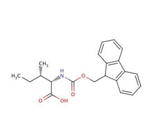 Fmoc-Ile-OH (CAS 71989-23-6) - chemical structure image