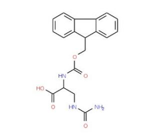 Fmoc-L-2-amino-3-ureidopropionic acid - chemical structure image