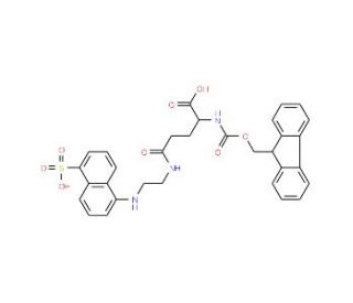 Fmoc-L-glutamic acid-gamma-[beta-(5-naphthyl sulfonic acid)-ethylenediamine] ester (CAS 193475-66-0) - chemical structure ima