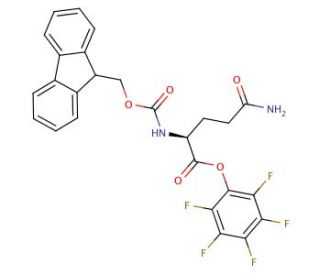 Fmoc-L-glutamine pentafluorophenyl ester (CAS 86061-00-9) - chemical structure image