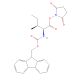 Fmoc-L-isoleucine N-hydroxysuccinimide ester (CAS 121697-35-6) - chemical structure image