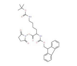 Fmoc-L-Lys(Boc)-OSu (CAS 132307-50-7) - chemical structure image