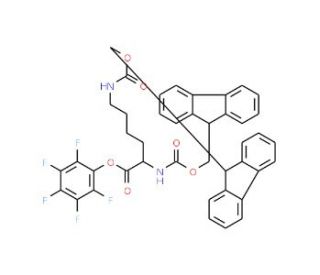Fmoc-L-lysine pentafluorophenyl ester (CAS 132990-14-8) - chemical structure image