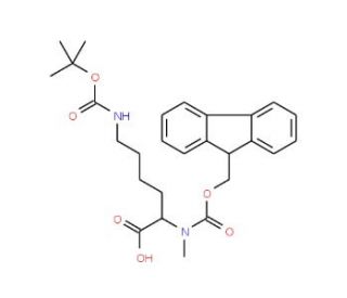 Fmoc-L-MeLys(Boc)-OH (CAS 197632-76-1) - chemical structure image