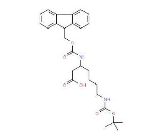 Fmoc-L-Nw-Boc-beta-homolysine (CAS 203854-47-1) - chemical structure image
